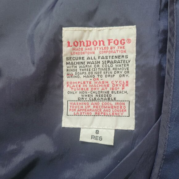 London Fog Women's Jacket Size 8 Reg Mauve Full Button Front With Pockets & Coll - Picture 2 of 6